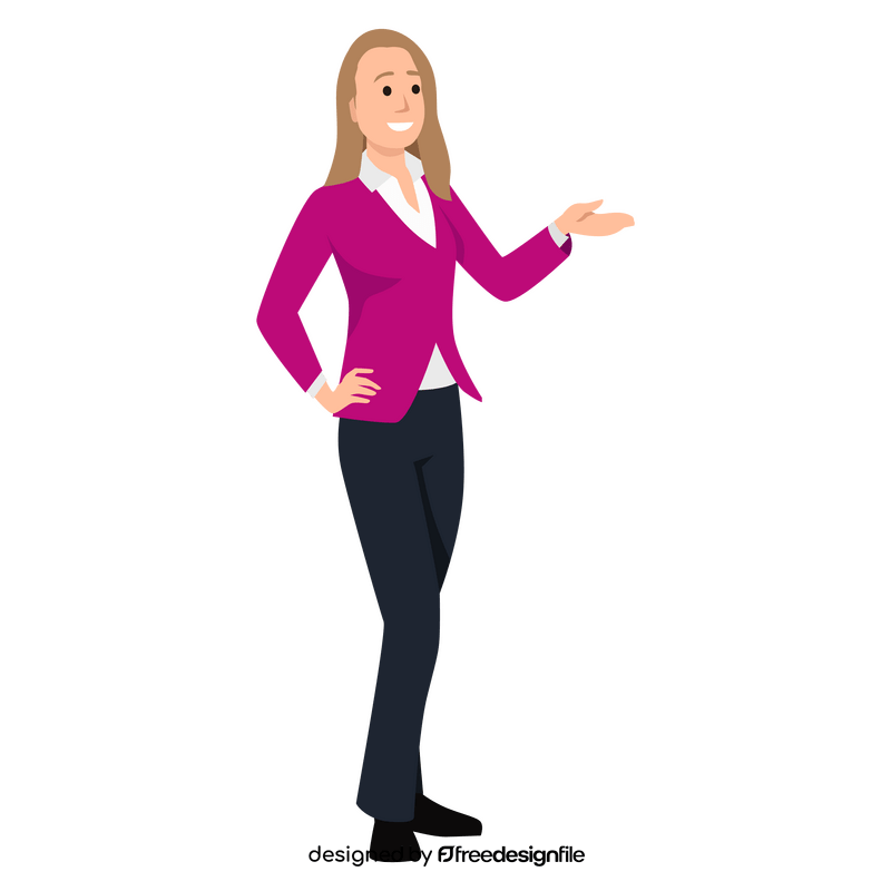 Business woman talking clipart