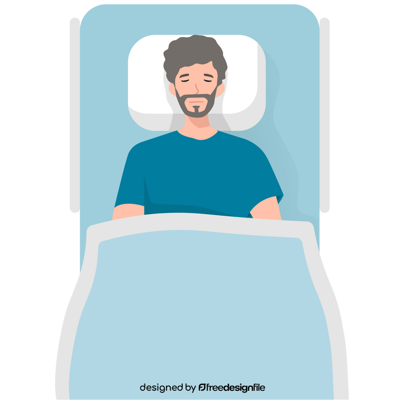 Patient on coma clipart