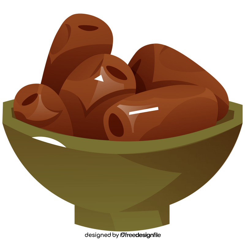 Dates on plate clipart