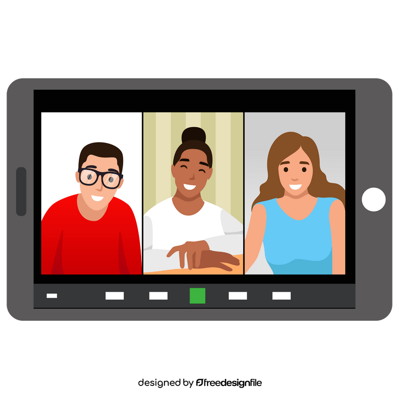 Tablet video call clipart