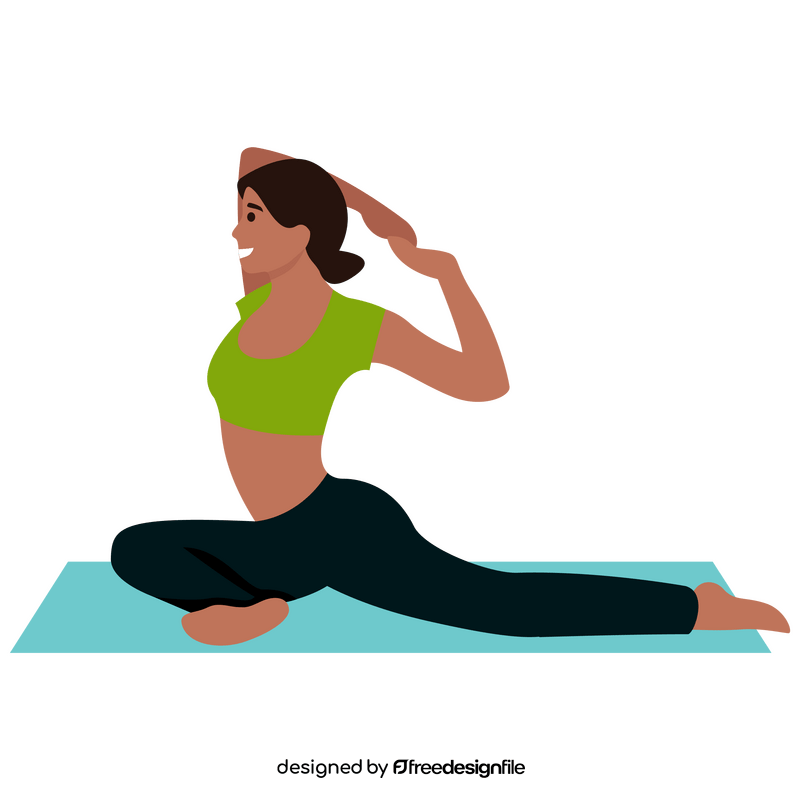 Woman yoga clipart