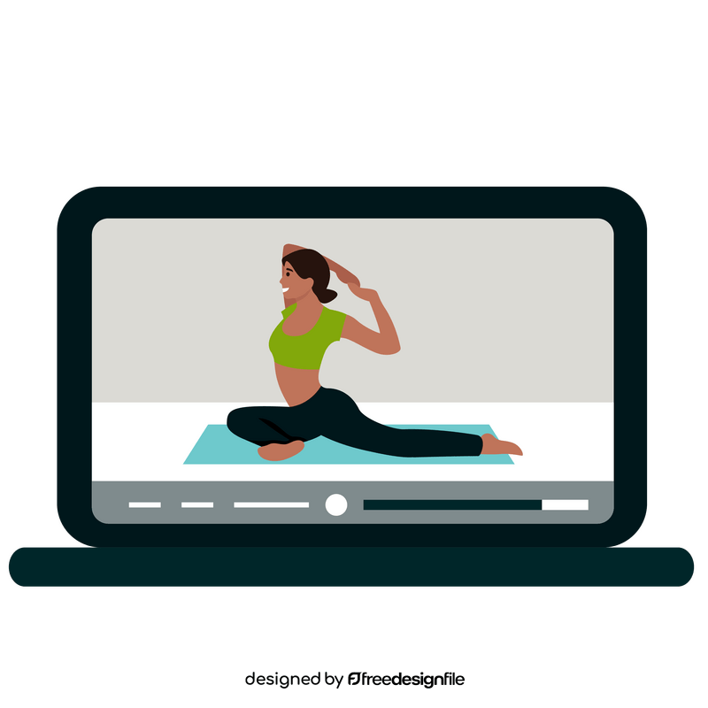 Woman yoga tutorial vector