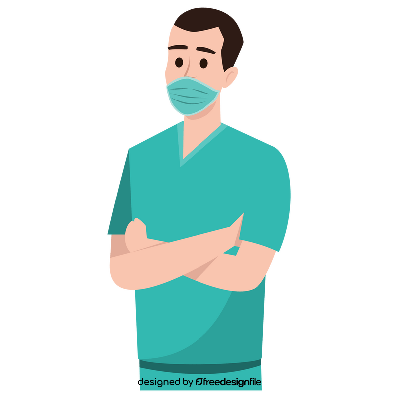 Young man nurse clipart