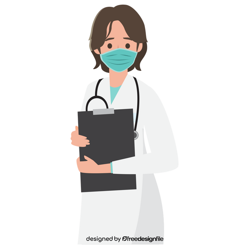 Young woman doctor clipart