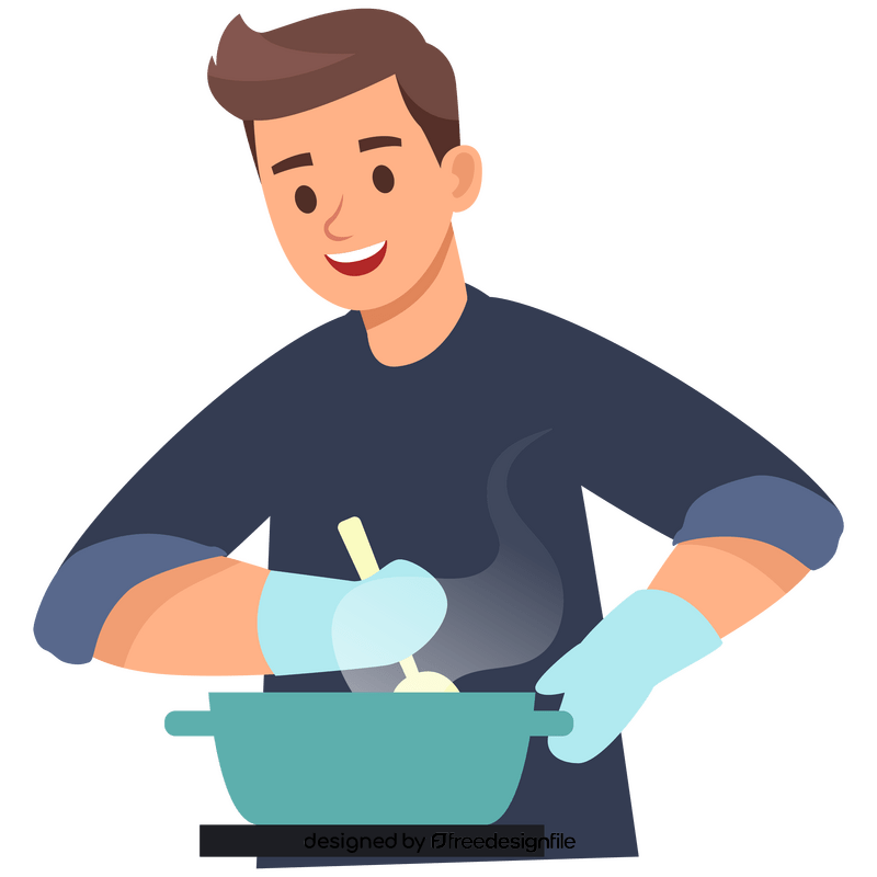 Man cooking clipart