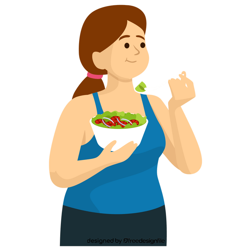 Fat woman diet clipart