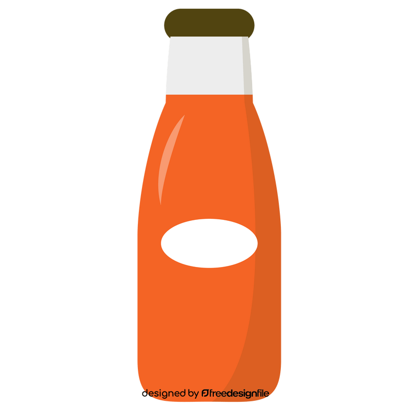Carrot juice bottle clipart