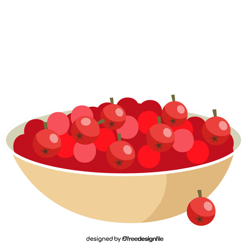 Cherry bowl clipart
