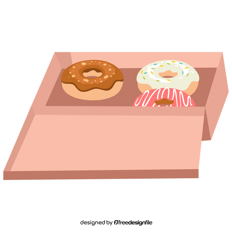 Donut box clipart