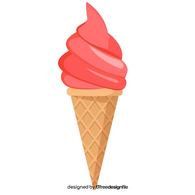 Ice cream strawberry clipart