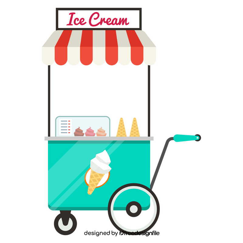 Ice cream cart clipart