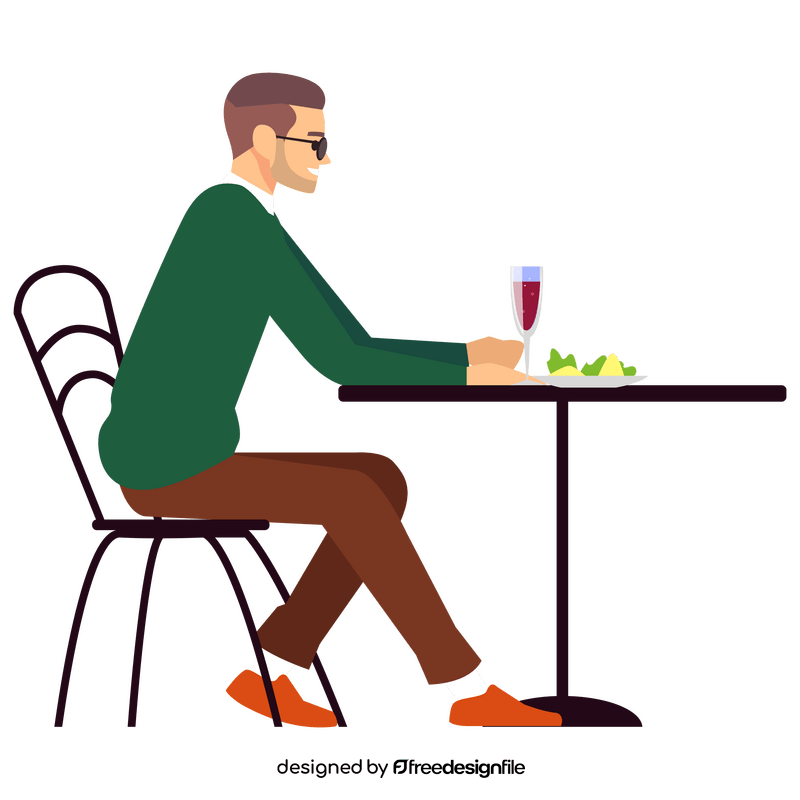 Man dinner clipart