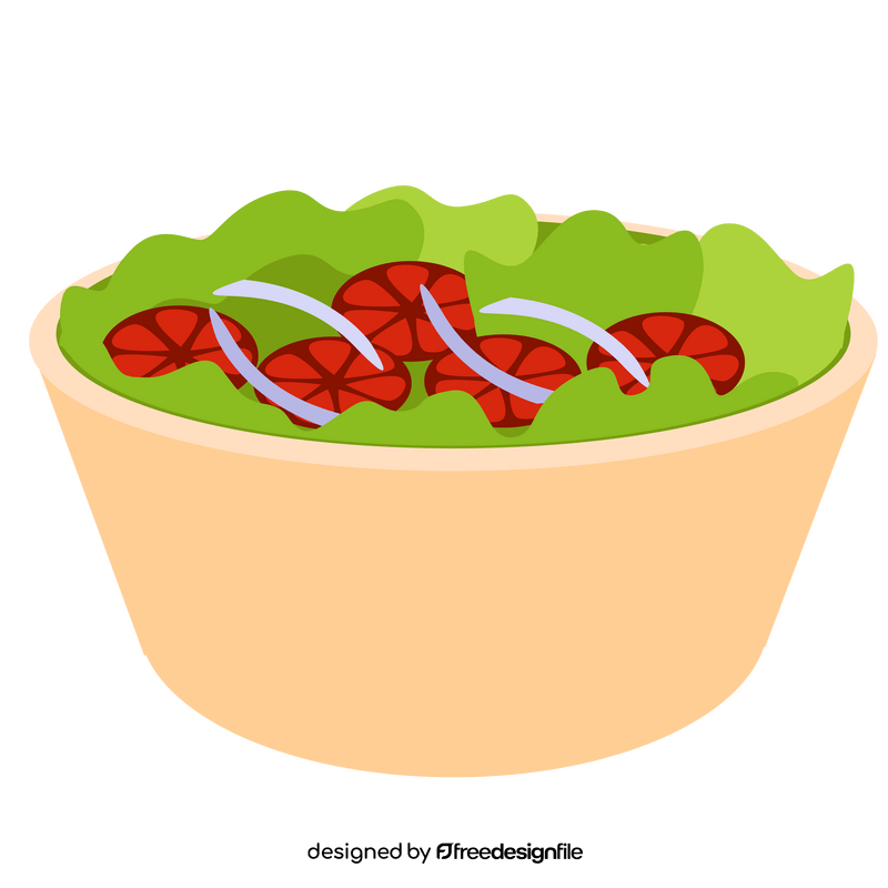 Salad bowl lettuce clipart