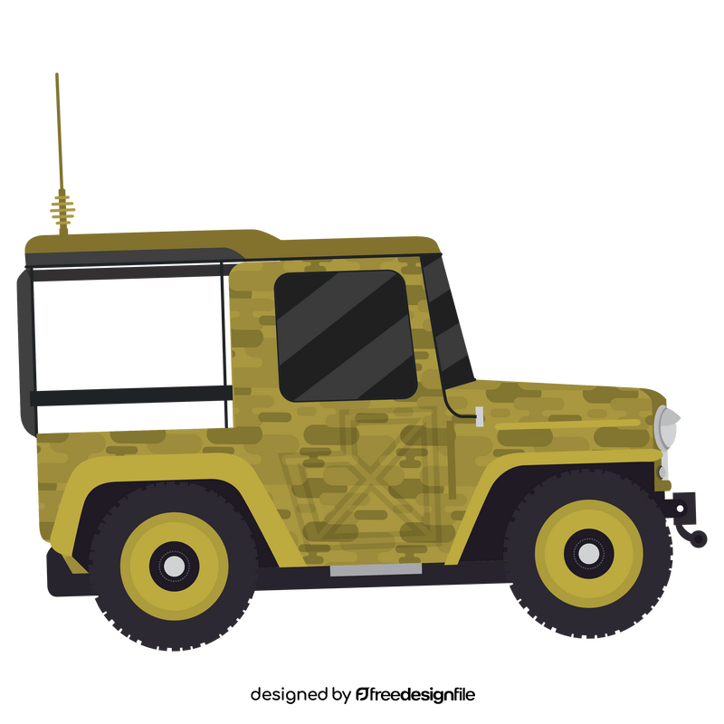 Military jeep clipart
