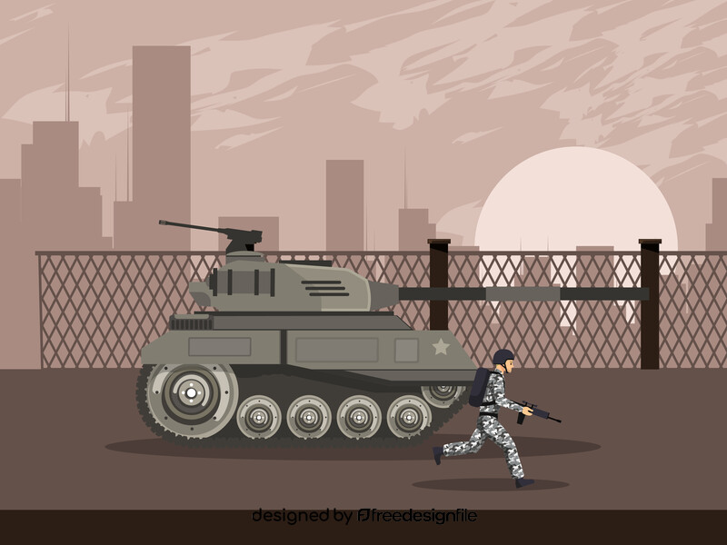 War tank illustration vector