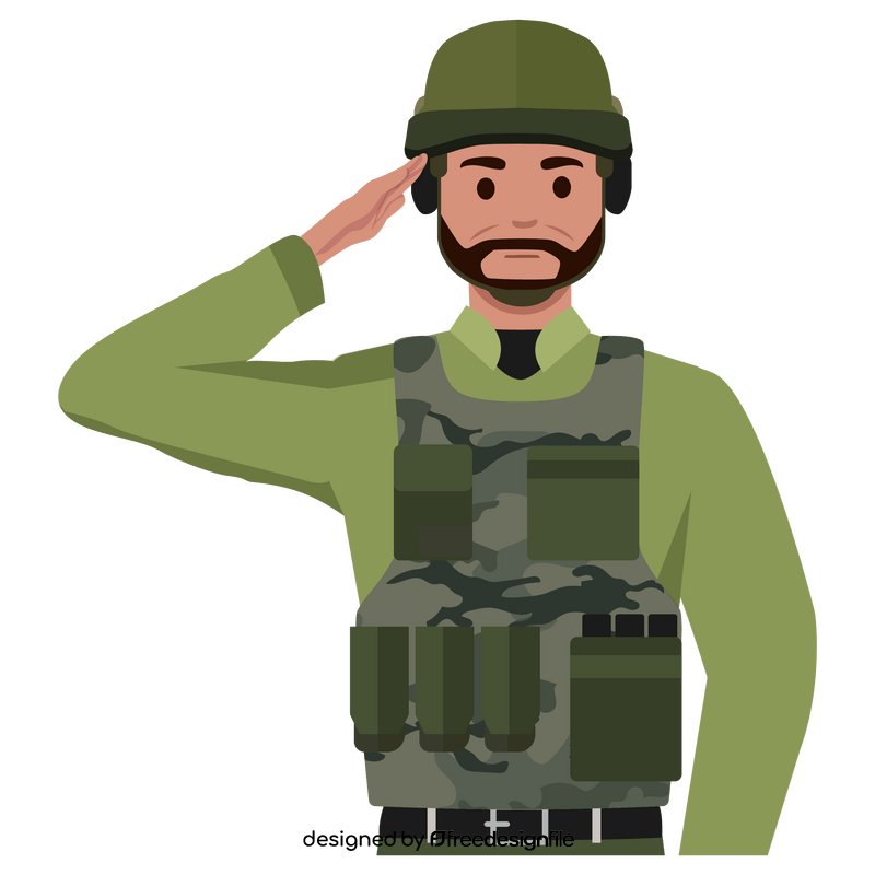 Experienced soldier clipart