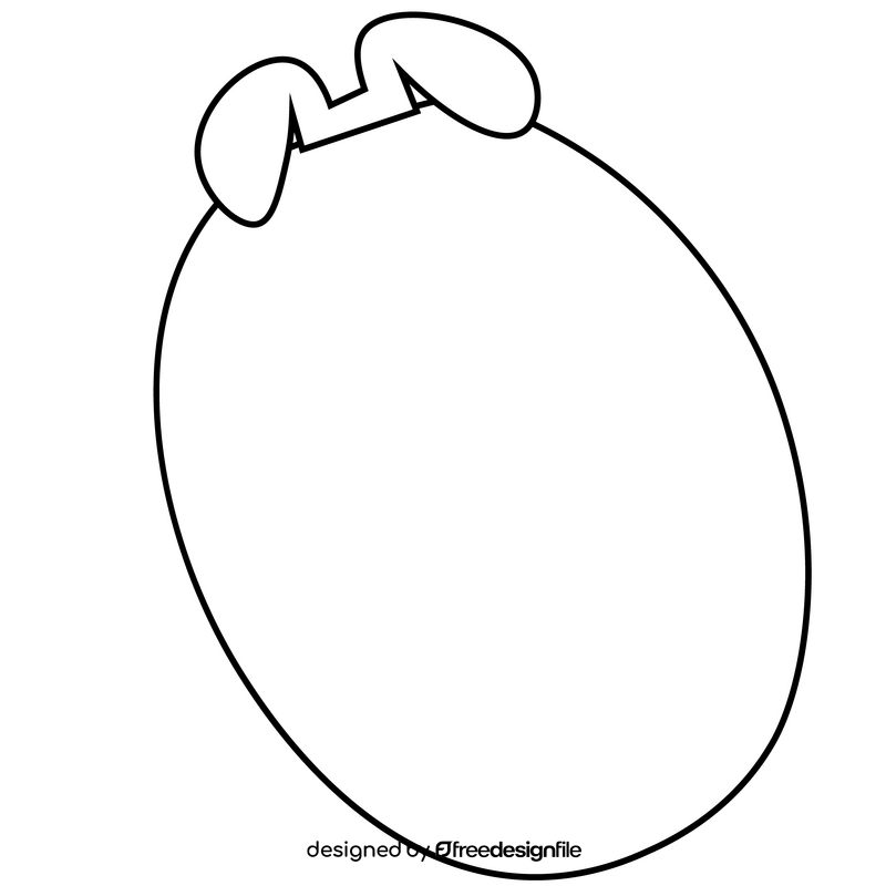 Cartoon feijoa black and white clipart