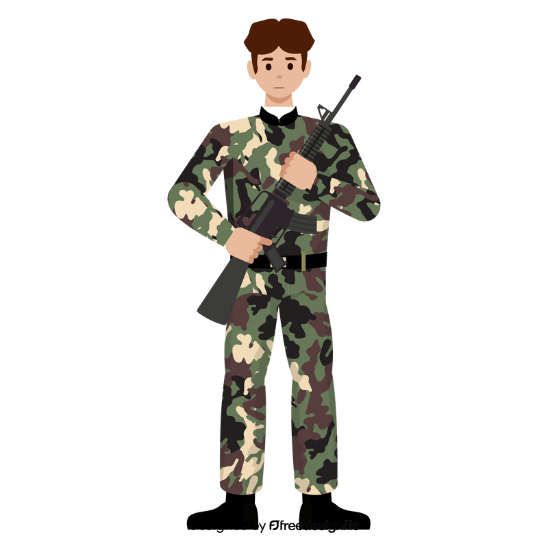 Soldier isolated clipart