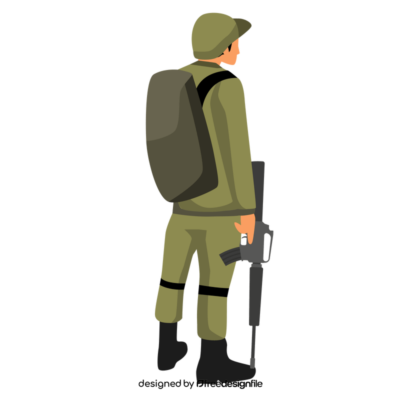 Soldier reporting clipart
