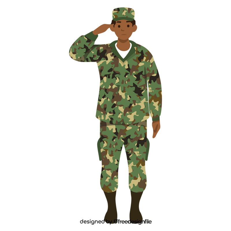 Soldier respect clipart