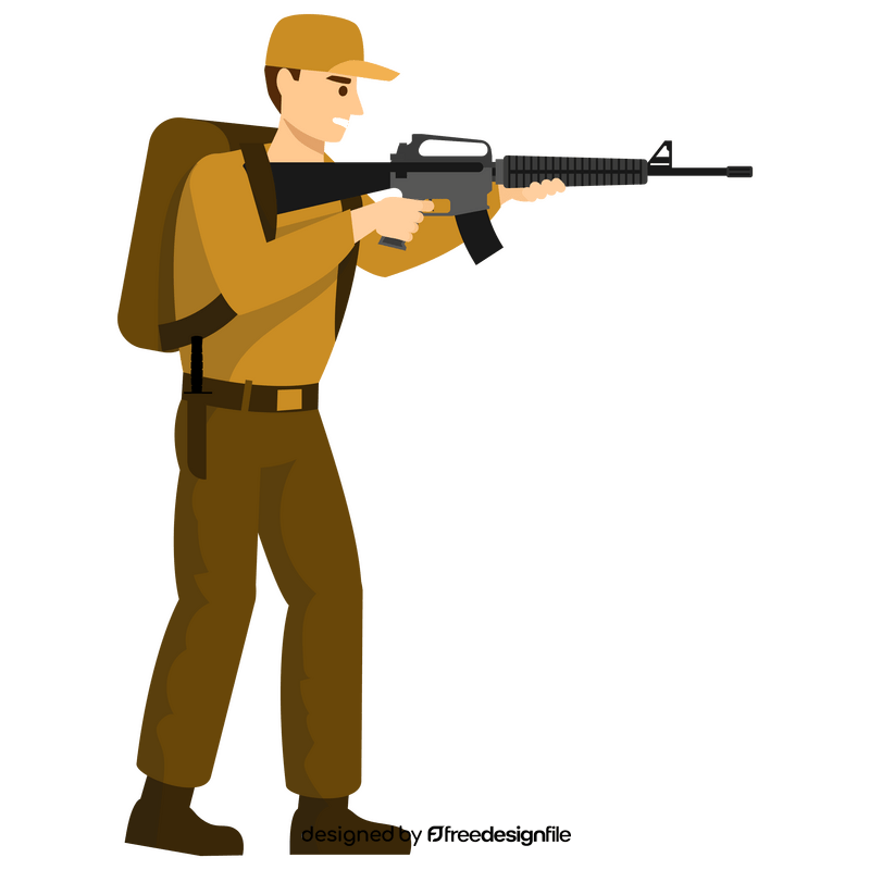 Military man clipart