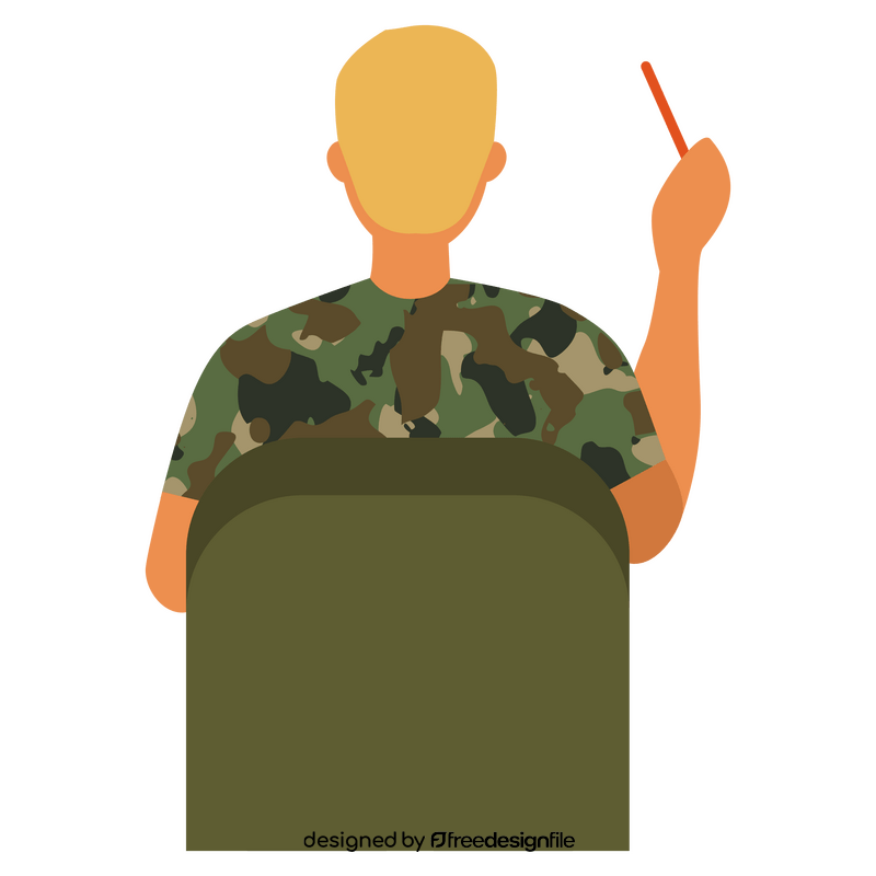 Soldier asking clipart