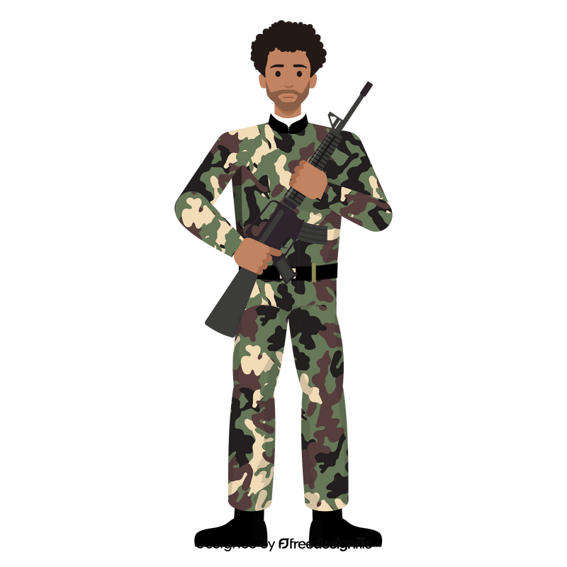 Soldier character clipart