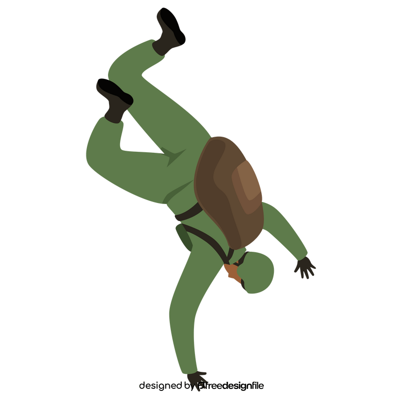 Soldier jump clipart