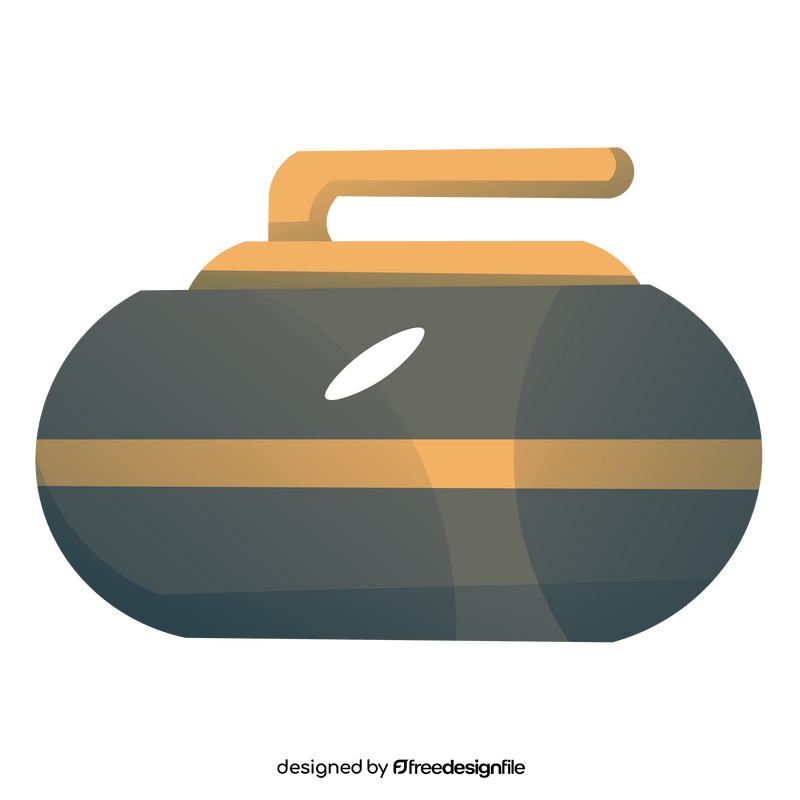 Curling stone drawing clipart