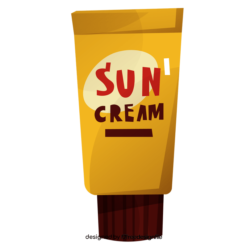 Cartoon sunscreen clipart