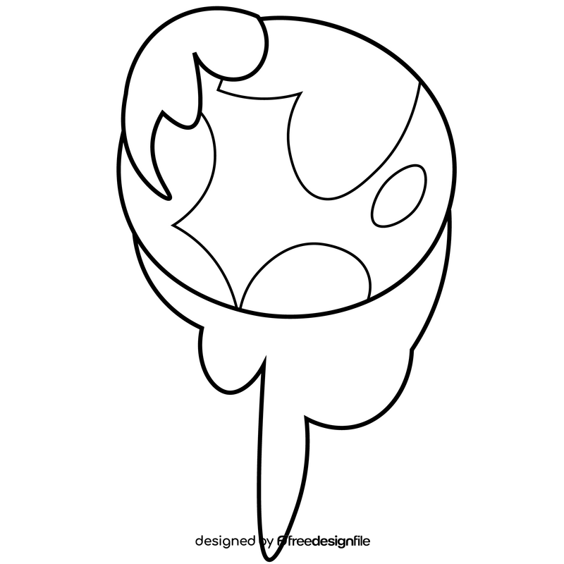 Earth ice age free black and white clipart