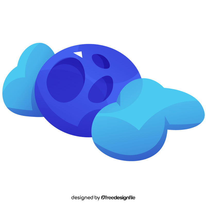 Cartoon moon and clouds clipart