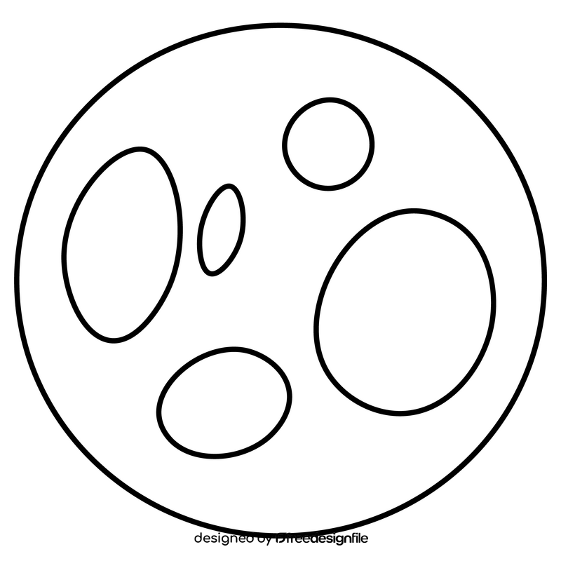 Free moon black and white clipart