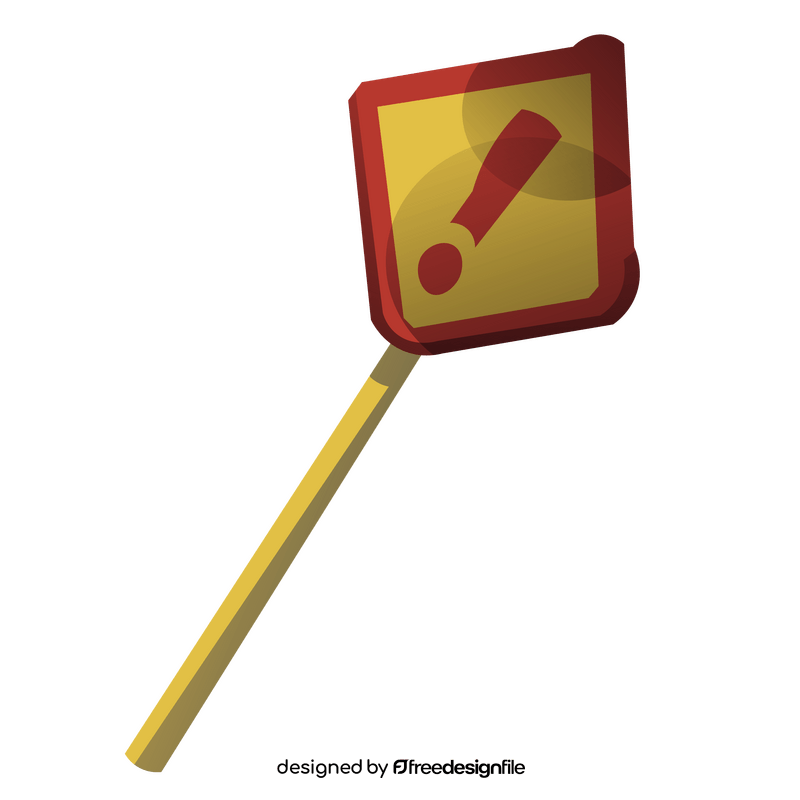 Road danger sign drawing clipart