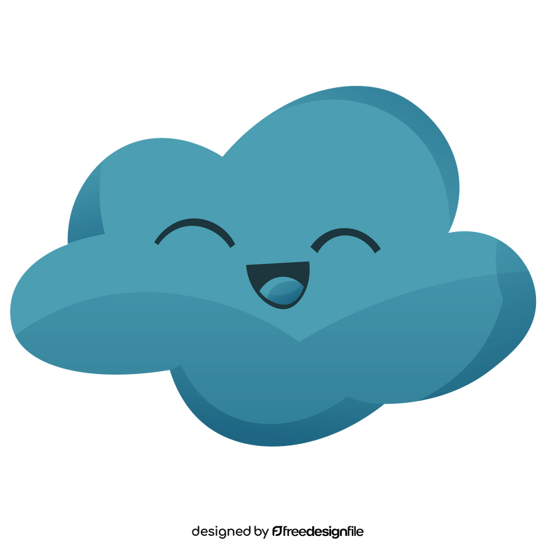 Happy cloud smiling emoji clipart