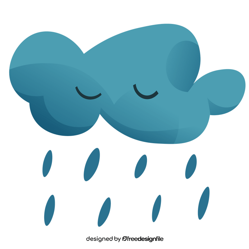 Rain cloud illustration clipart