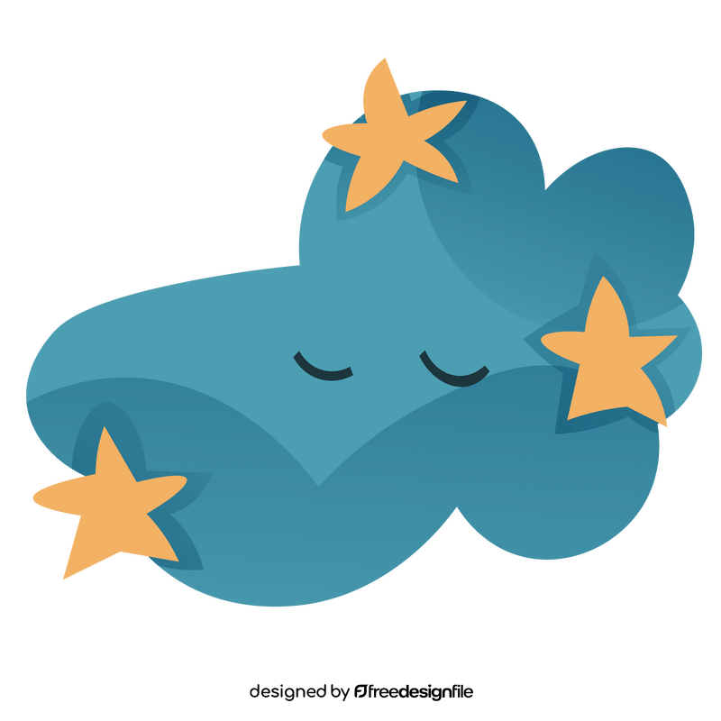 Free stars with cloud cartoon clipart