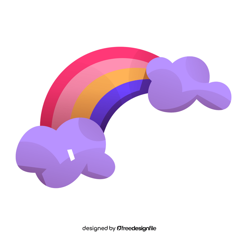 Rainbow cloud illustration clipart