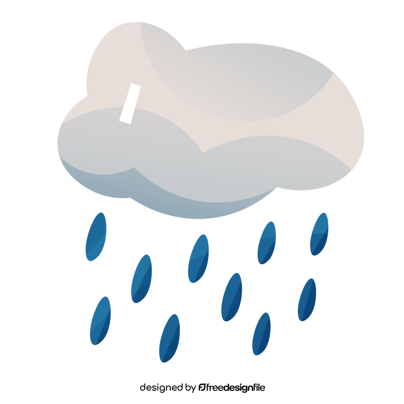 Rain cloud illustration clipart