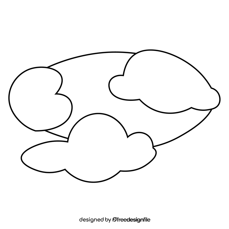 Free fog cloud black and white clipart