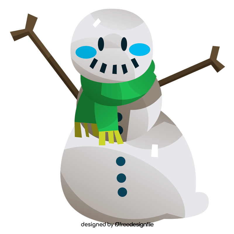 Snowman cartoon clipart