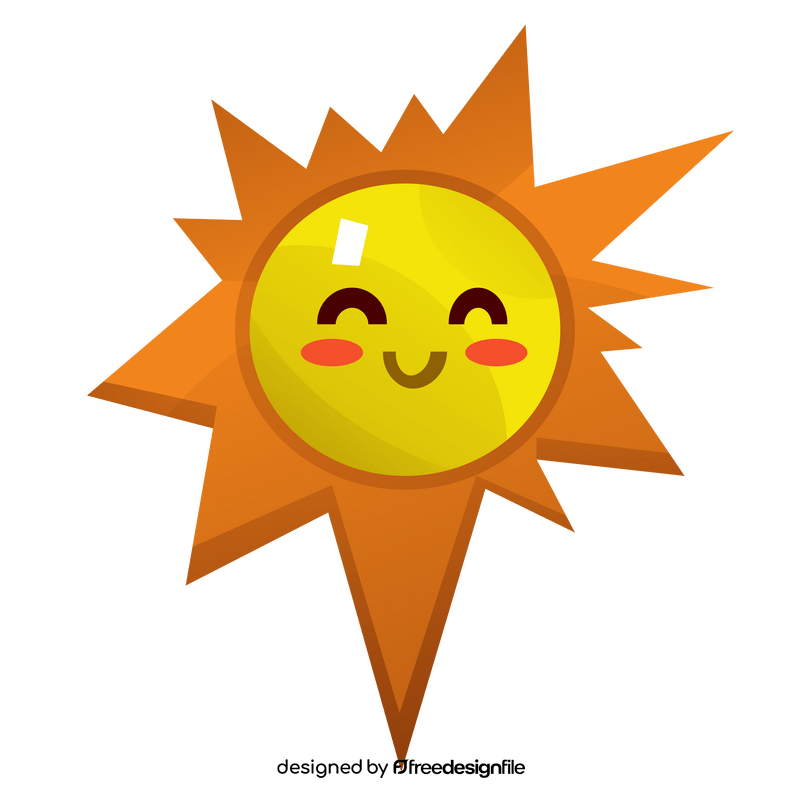 Happy cartoon sun clipart