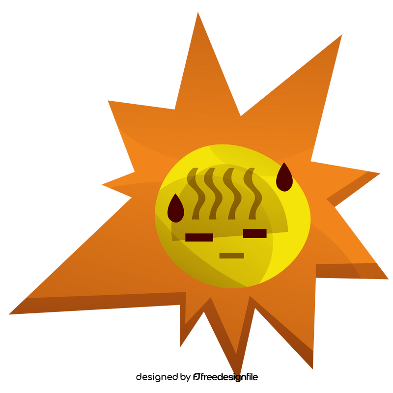 Hot sun illustration clipart