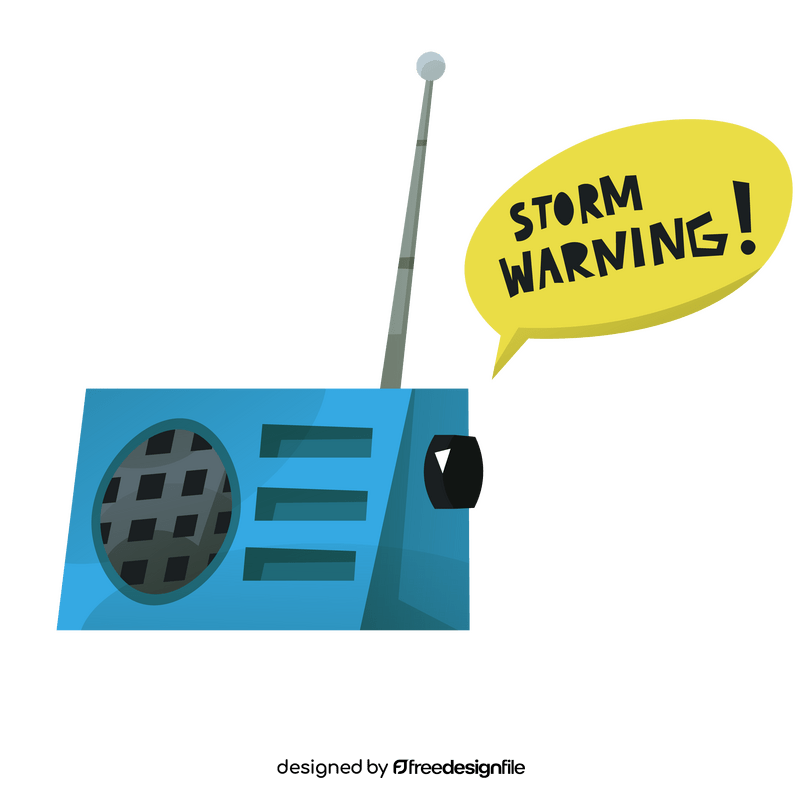 Weather radio cartoon clipart