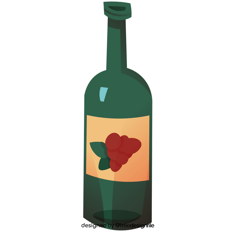 Cartoon wine bottle clipart