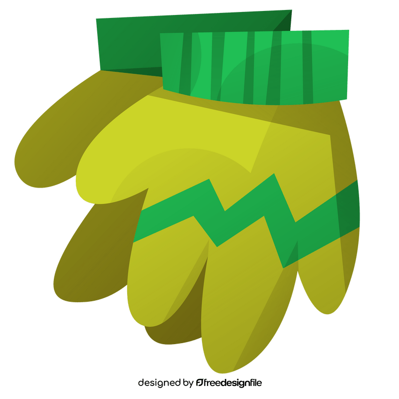 Cartoon winter gloves clipart