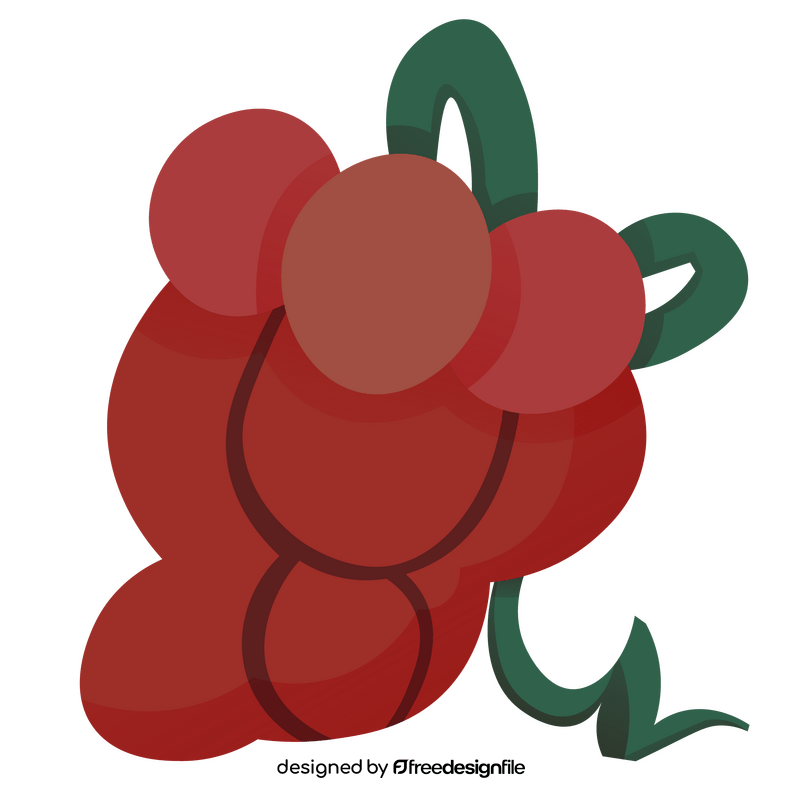Cartoon red grapes clipart