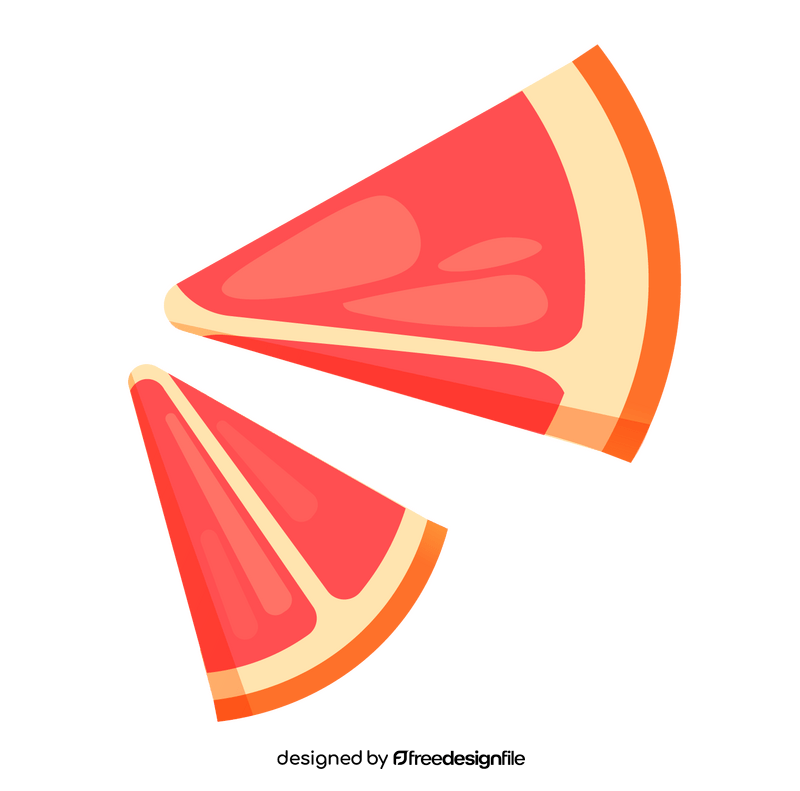 Grapefruit small triangle slices clipart