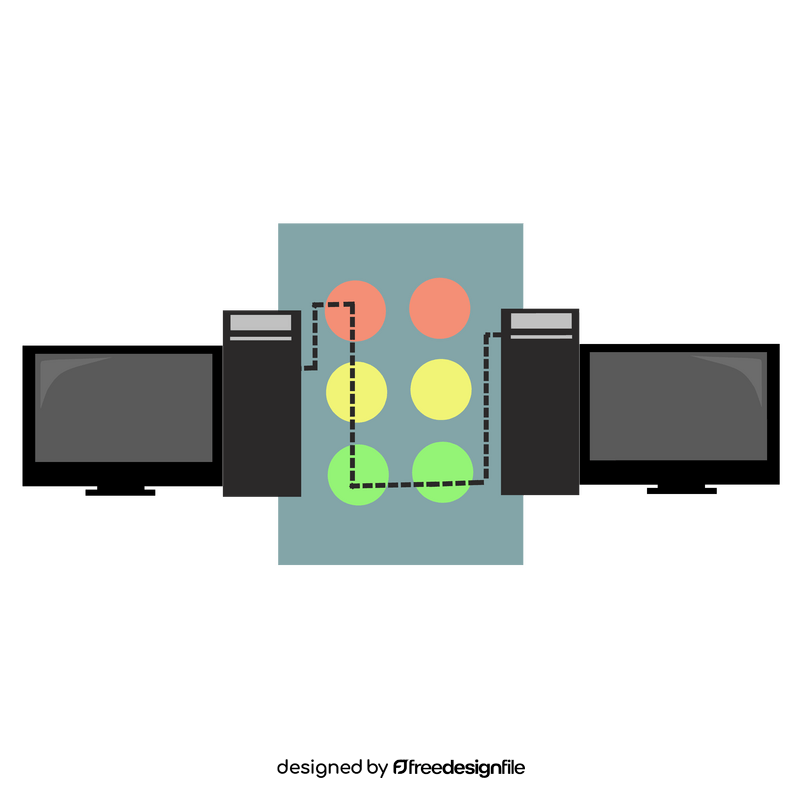 Circuit level gateway icon clipart
