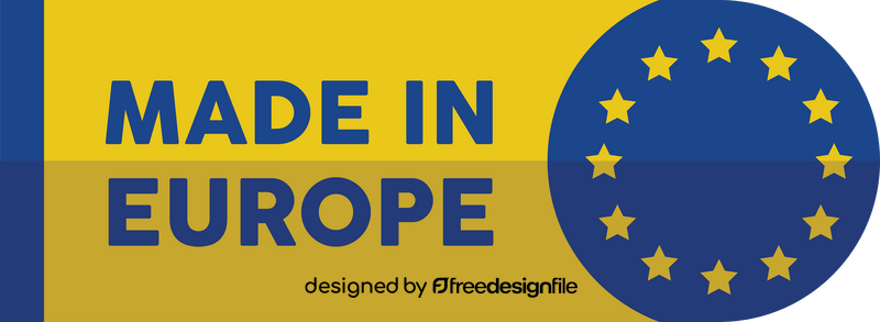 Made in Europe badge clipart